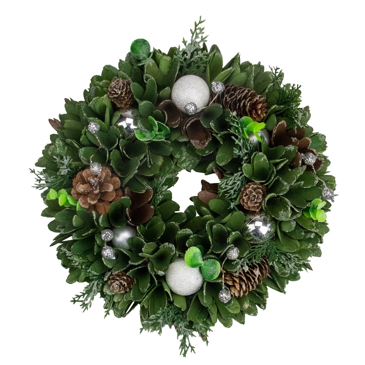 Northlight Artificial Christmas Wreath With Pine Cones and Ornaments - 14" Unlit